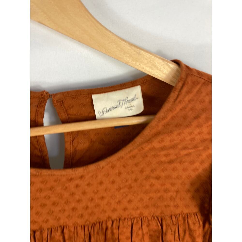 Universal Thread Orange Long Sleeve Tiered Ruffle Dress Size XXL - Picture 4 of 5